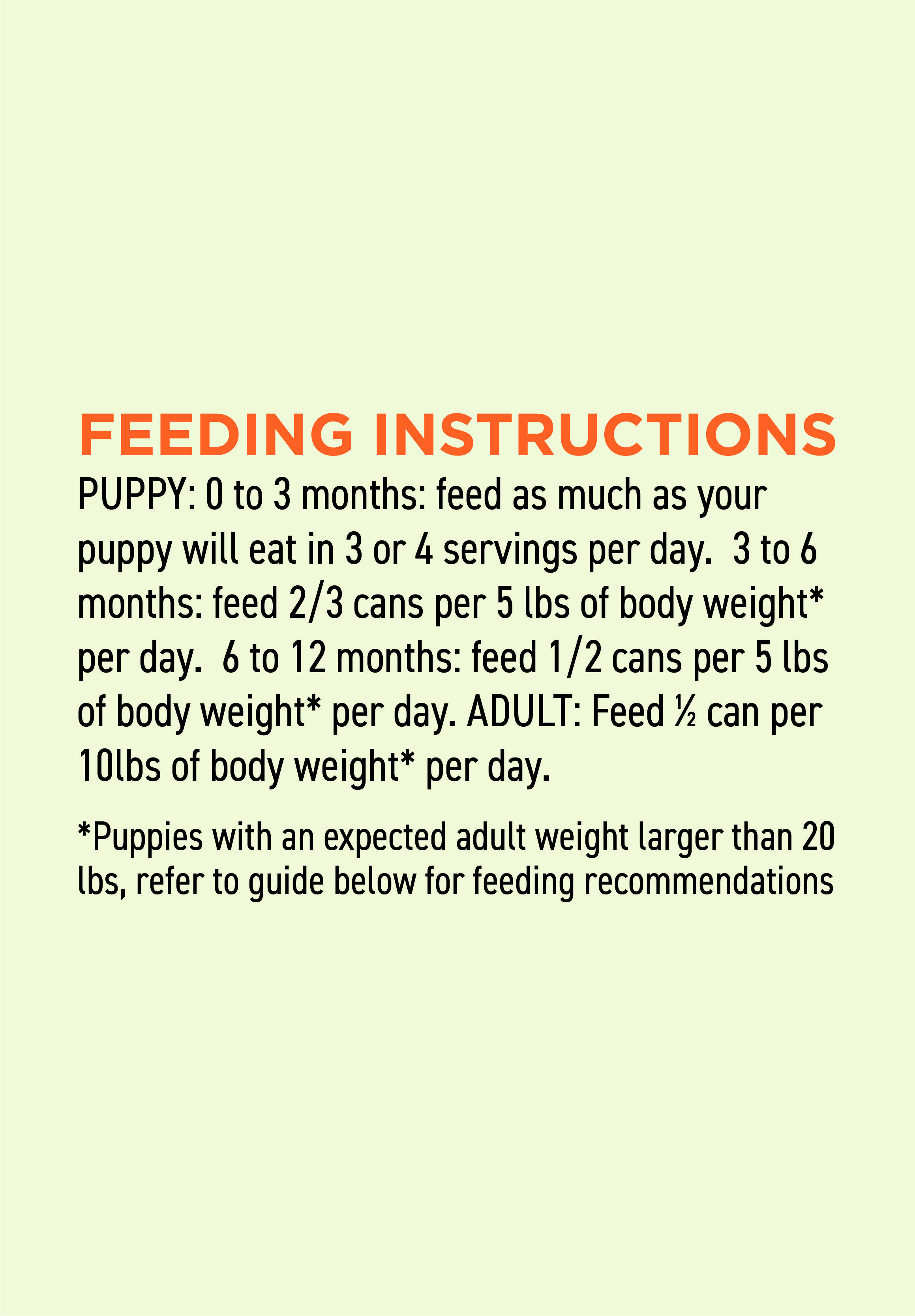 Acana puppy sale feeding guide